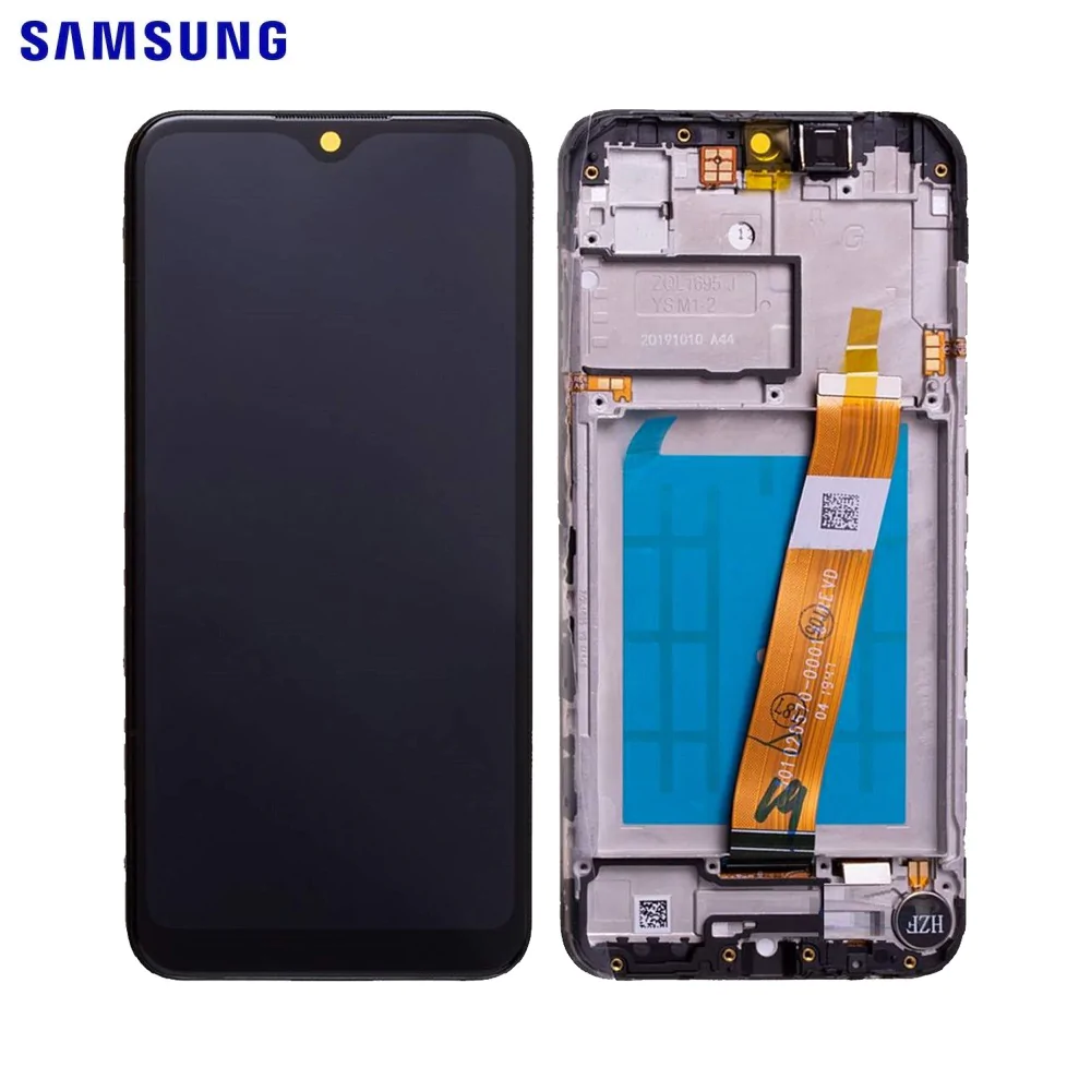 SAMSUNG DISPLAY A015F A01 2020 BLACK WITH FRAME SMALL CONNECTOR
