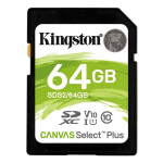 KINGSTON SECURE DIGITAL 64 GB CANVAS SELECT PLUS (SDS2/64GB) CLASS10 UHS-I
