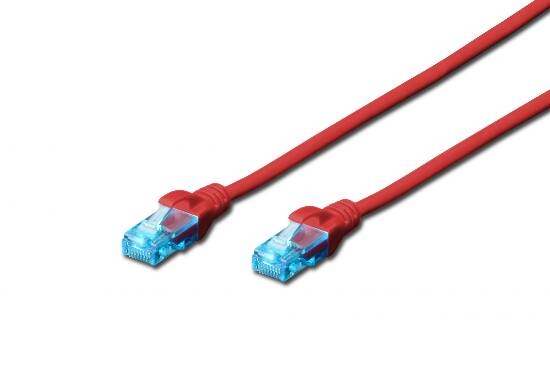 DIGITUS CAVO DI RETE DRITTO NON SCHERMATO CAT.5E 2 MT COLORE ROSSO