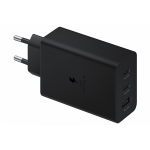 SAMSUNG CARICABATTERIE USB-C/A 65W FAST CHARGE TRIO (EP-T6530NBEGEU) NERO