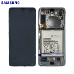 SAMSUNG DISPLAY G996B S21 PLUS WITH FRAME AND BATTERY PHANTOM SILVER