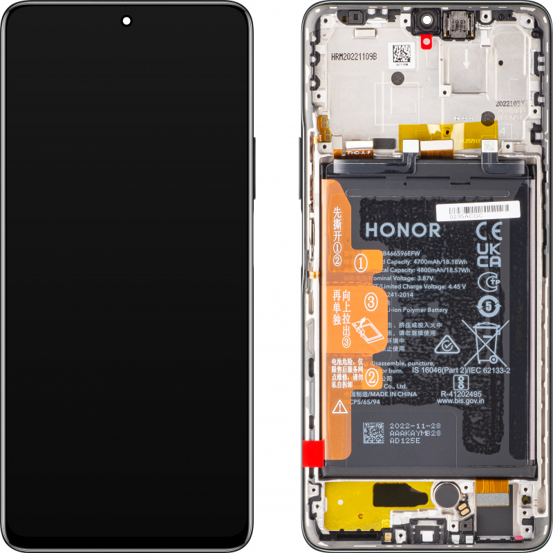 HONOR DISPLAY MAGIC 4 LITE 5G WITH FRAME AND BATTERY MIDNIGHT BLACK