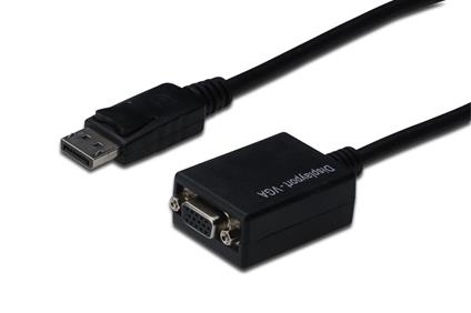 DIGITUS ADATTATORE CAVO DISPLAY PORT DP-VGA 15CM. (AK-340403-001-S)