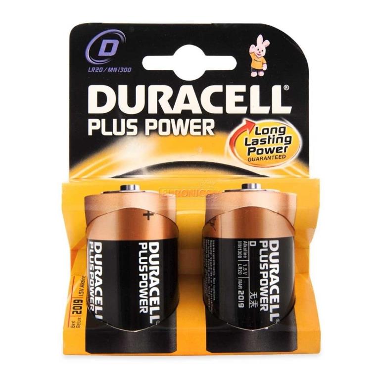 DURACELL BATTERIE ALKALINE TORCIA D PLUS 1.5V MN1300 (MN1300 D2)