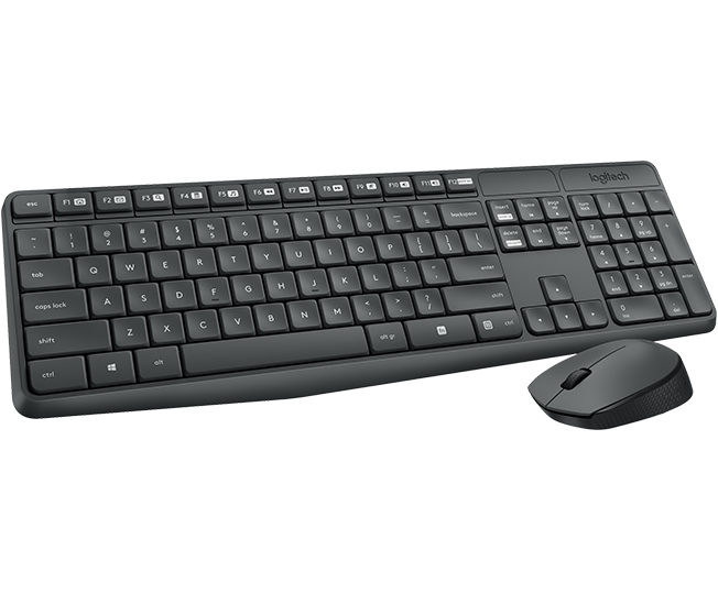 LOGITECH KIT MK235 TASTIERA + MOUSE WIRELESS NERA