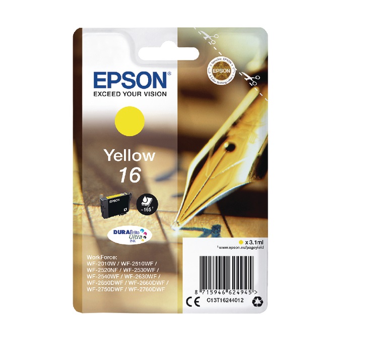 EPSON CARTUCCIA ORIGINALE 16 (C13T16244012) GIALLA