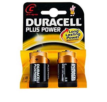 DURACELL BATTERIE ALCALINE C2 PLUS 1.5V LR14 (MN1400 C2)